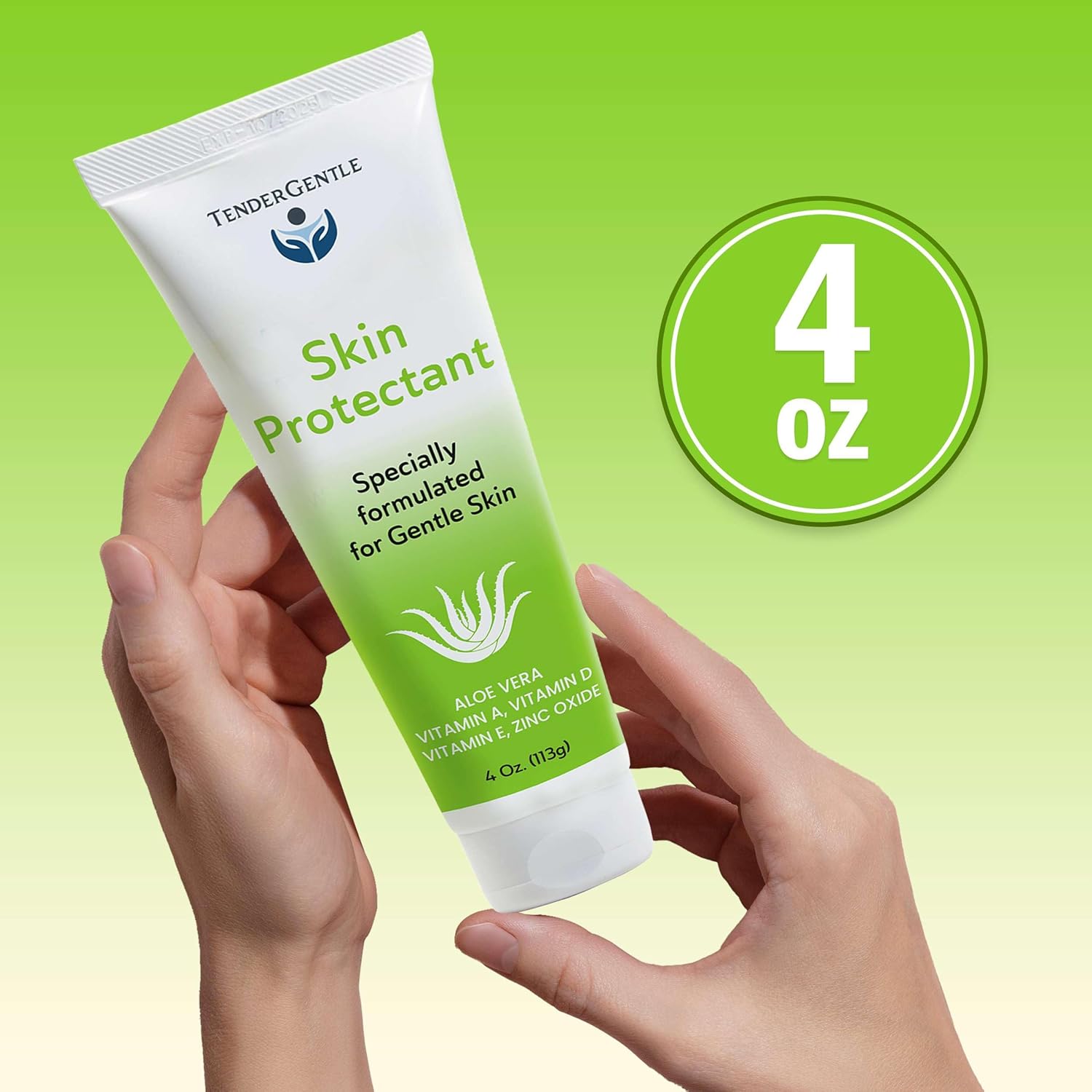 Skin Protectant Barrier Cream, Case of 24-4oz of Zinc Oxide Cream for Diaper Rashes, Chapped and Chafed Skin, and More - Made with Zinc, Vitamins A, D, E, and Aloe