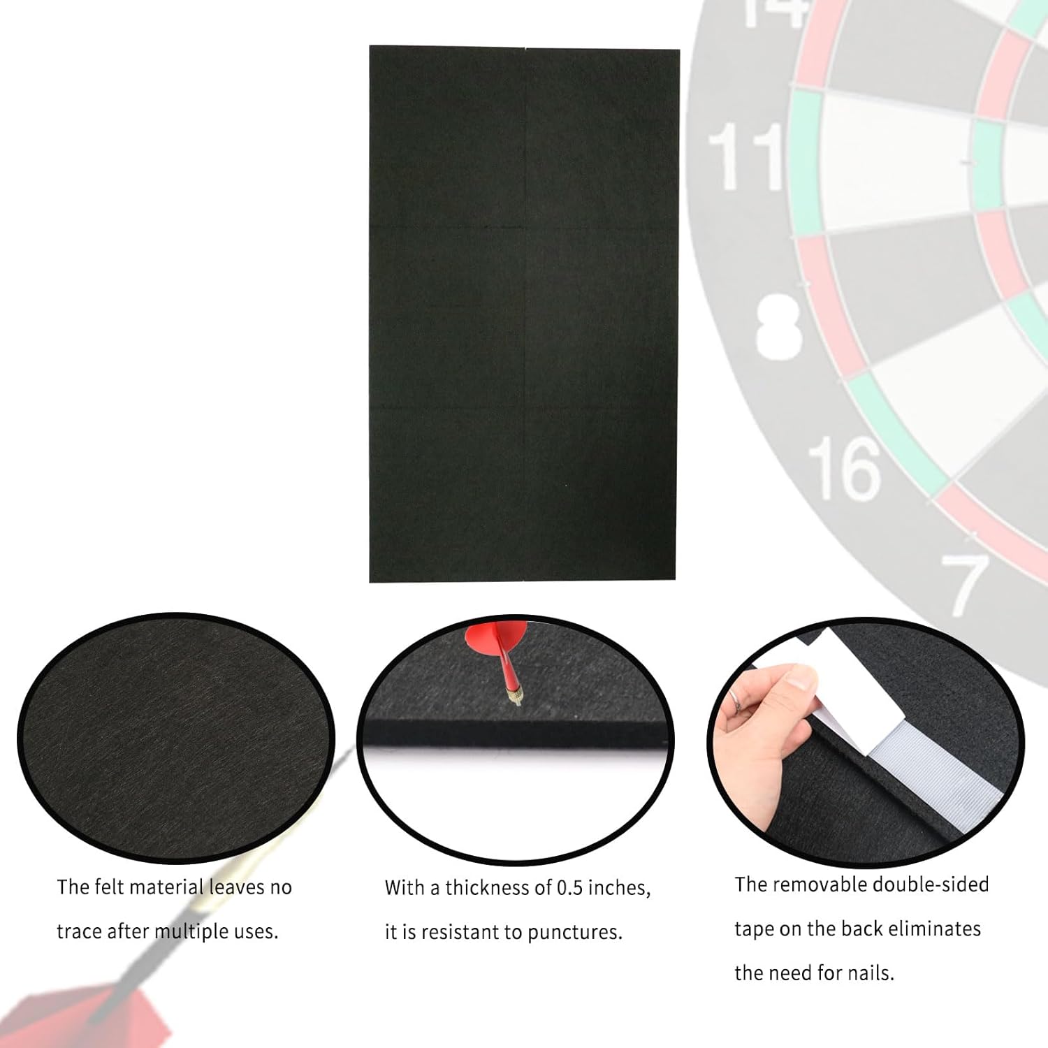 Dart Board Wall Protectors: Large Dartboard Surround Backboard Behind Dart Board Wall Backing
