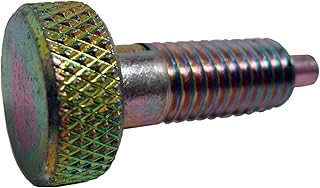 LRSP Series Steel Lock-Out Type Hand Retractable Spring Plunger with Knurled Handle, Without Patch, 1/4"-20 Thread Size, 0.500" Thread Length