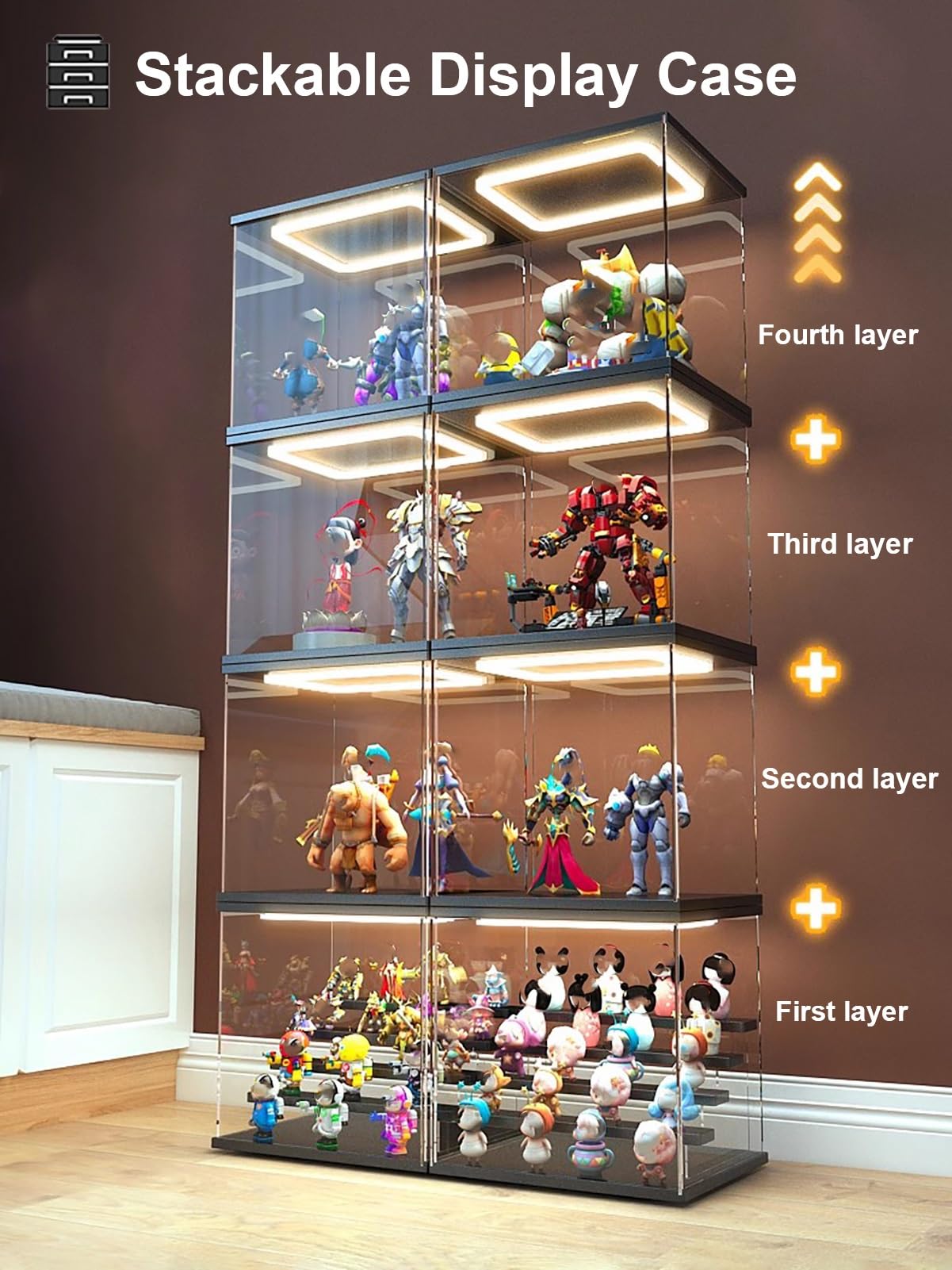 Amazon.co.jp: フィギュアケース 長さ40cm、50cm、60cm、70cm、75cm