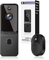 Vista 1 de Timbre de video inteligente inalámbrico con timbre, detección humana AI, audio de 2 vías, vista en vivo HD, visión nocturna, almacenamiento