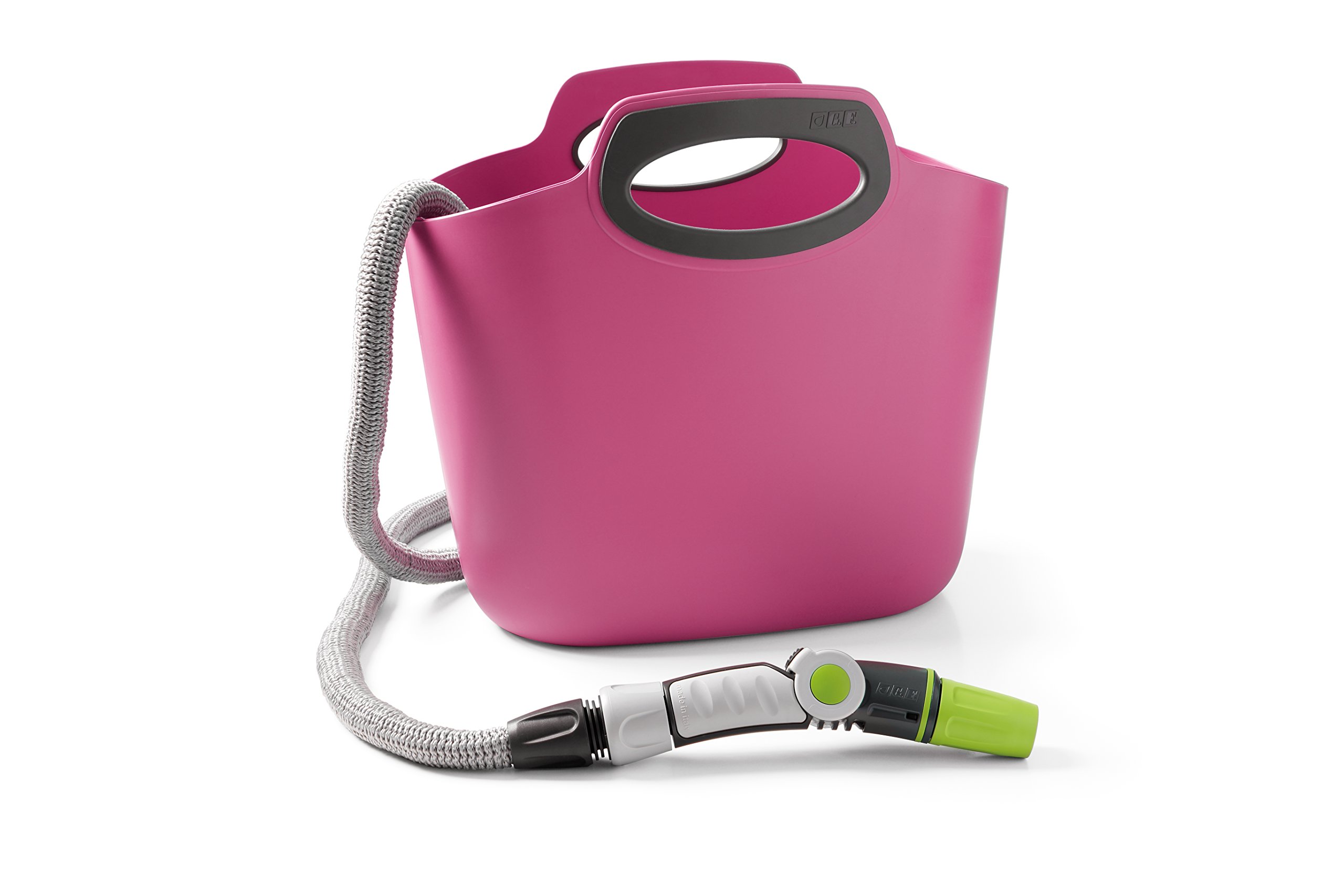 G.F. GF Garden, Aquapop 30, Tubo Estensibile da Giardino 30 Metri, in Kit Pronto all’Uso, con Pratica Borsa di Plastica Contenitore, Fucsia, per l’Irrigazione di Giardini, Balconi, Terrazzi e Verande