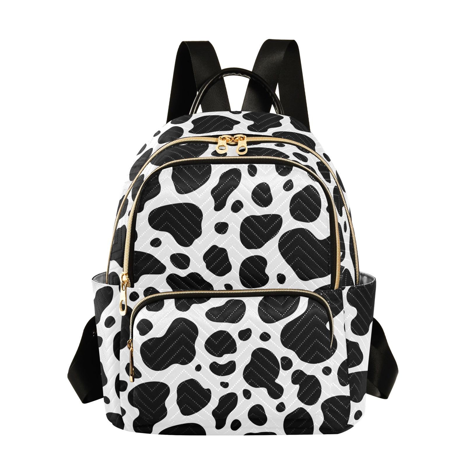 Cow Print Mini Backpack Fashion Purse for Women,M