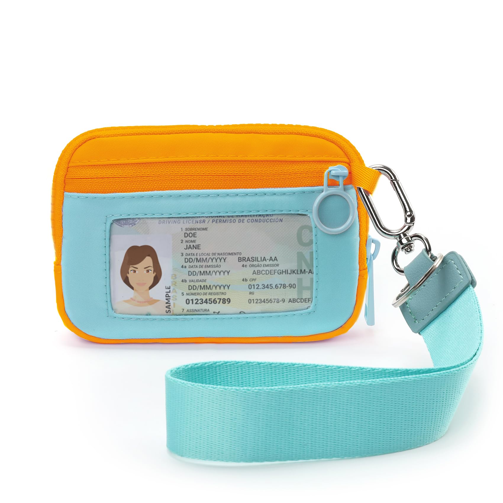 The Iris Wallet Zipper Mini Coin Purse Keychain ID Holder Wallet