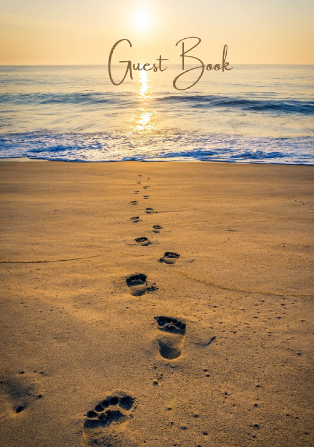 Beach Home Guest Book (Hardcover): A Guest Sign In Book For Airbnb Vacation Home, Beach House, Vrbo, Beach Home Rental for Visitors