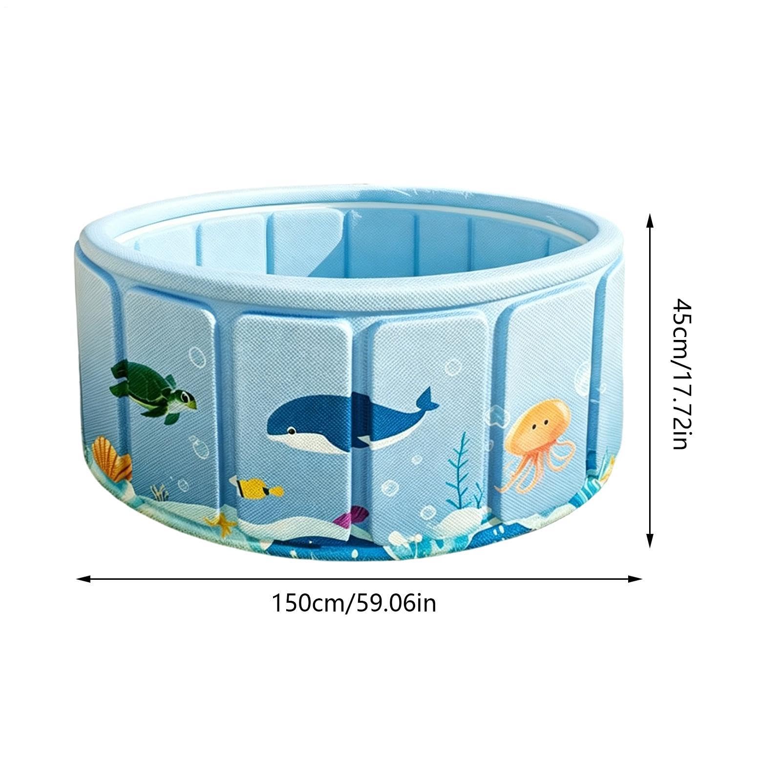 Vasca da bagno per animali domestici, contenitore refrigerante circolare, base antiscivolo, serbatoio pieghevole flessibile, materiale composito elastico, piscina multiuso per proprietari di animali