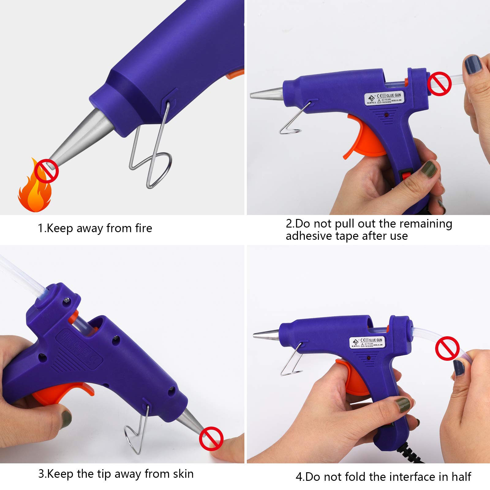 Buy Hot Glue Gun,Hippodance 20W Mini Glue Gun with 40pcs 7mm x 100mm