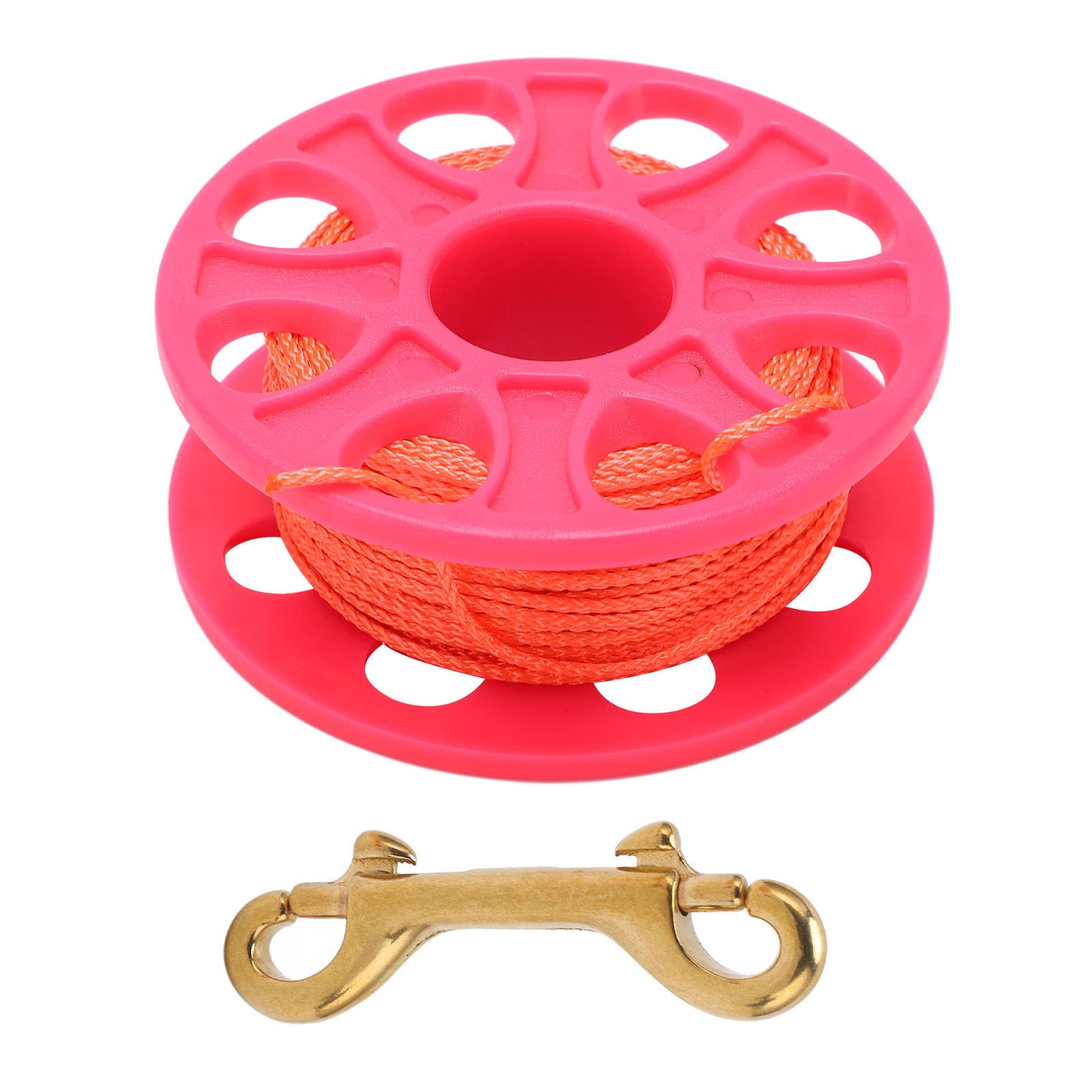 Xolsurg Scuba Diving Reel Lightweight Fluorescent Wire 30M for Divers CAVE Diving (Pink)