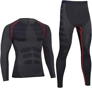 Set Intimo Termico Uomo - Biancheria Traspirante Asciugatura Rapida Nero Taglie S-2XL - Foto 7