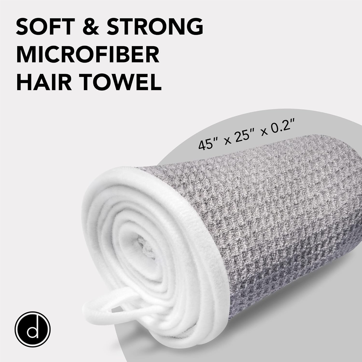 Microfiber Hair Towel - Premium Anti Frizz Hair Drying Wrap for Women & Men - Large and Lightweight One Size Fits All - Grey : Beauty & Personal Care