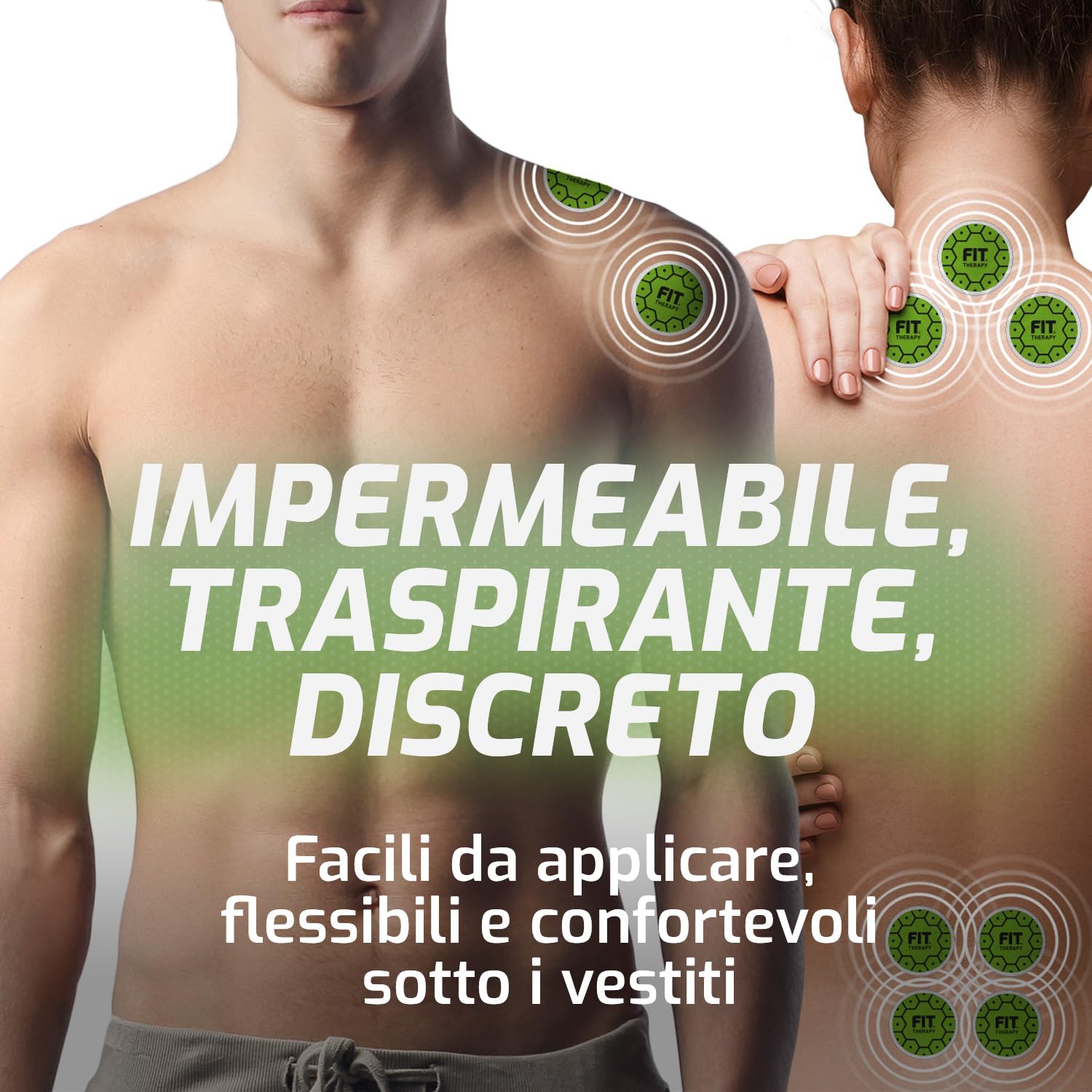 FIT Therapy – Cerotti Antidolorifici e Antinfiammatori Universali – Per Contratture, Dolori Muscolari e Articolari Localizzati – NON SCALDA, Impermeabile, Senza Farmaci, Dura 5 Giorni