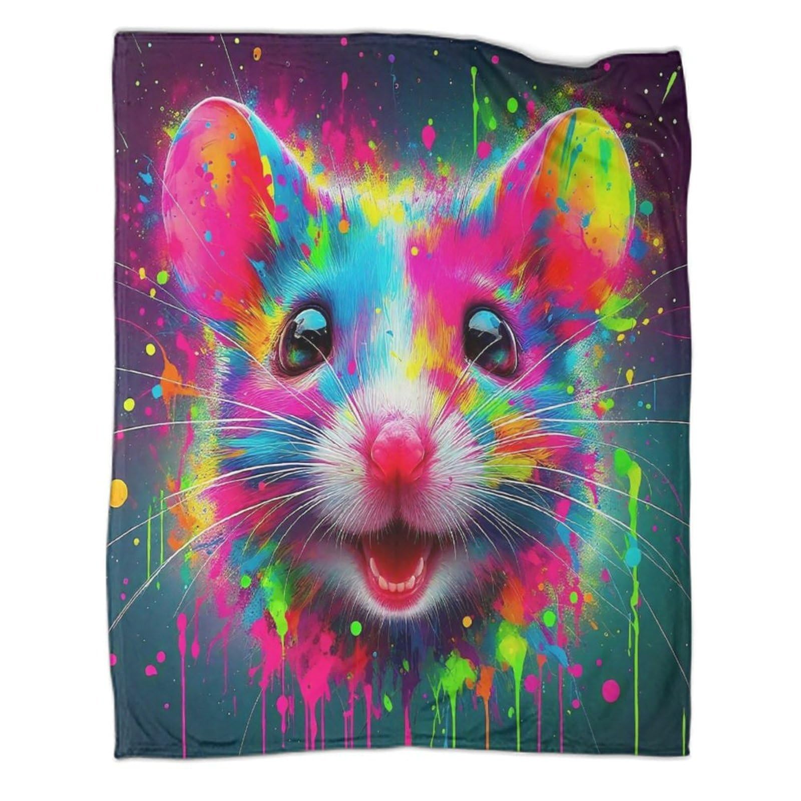 Couverture 3D en flanelle de qualité supérieure motif graffiti doux pour lit 150x200cm