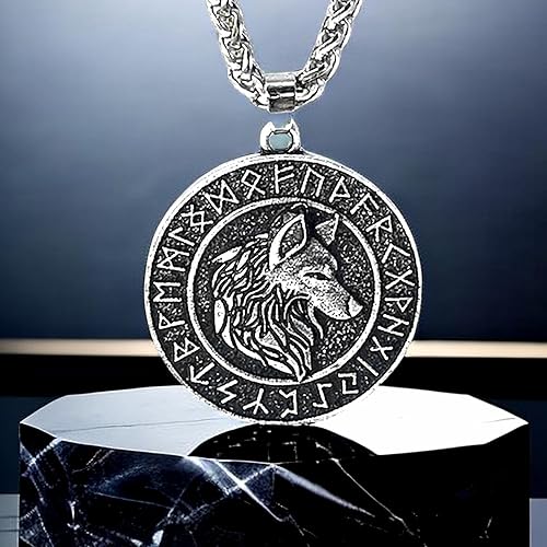 Miniatura 5 de Leprato Collar vikingo nórdico, amuleto de runa vikinga nórdica, dije de amuleto vikingo, regalo de joyería para hombres y mujeres