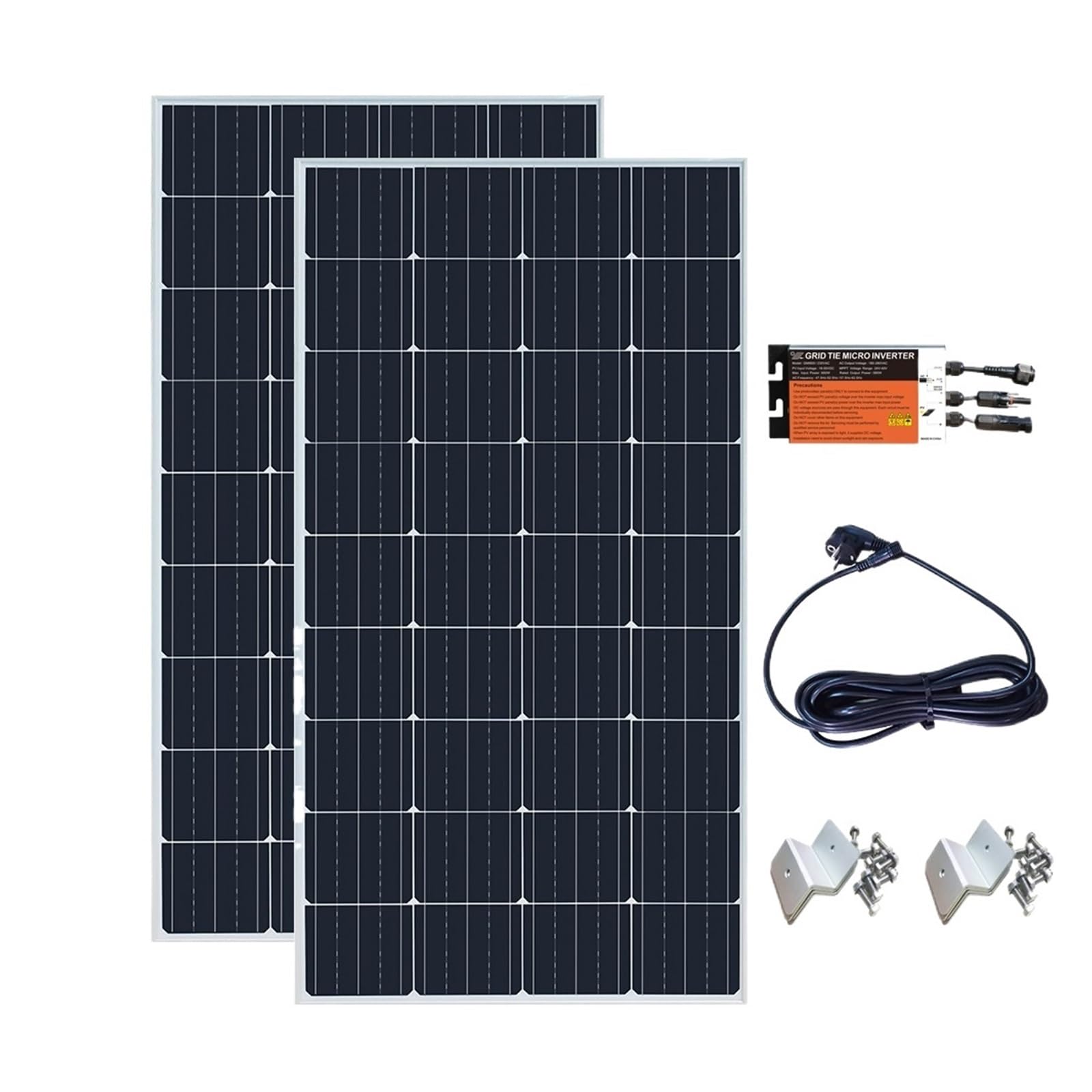 Pannello Solare In Vetro Da 800 W Fotovoltaico Balcone Casa For Micro Inverter Con Presa Sulla Rete Fornitura Energia Efficiente Affidabile(400w plug and play)