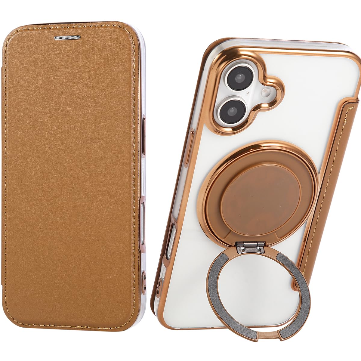 Amazon.co.jp: KeKeYou iPhone 17 用 ケース 手帳型 クリア リング付き