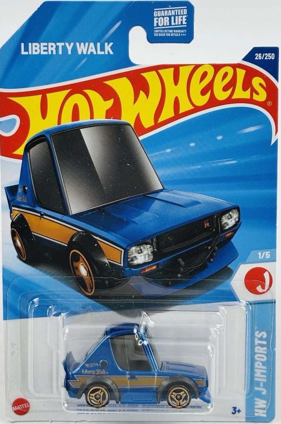 Hot Wheels Nissan Skyline 2000GT-R LBWK Tooned Blue, HW J-Imports