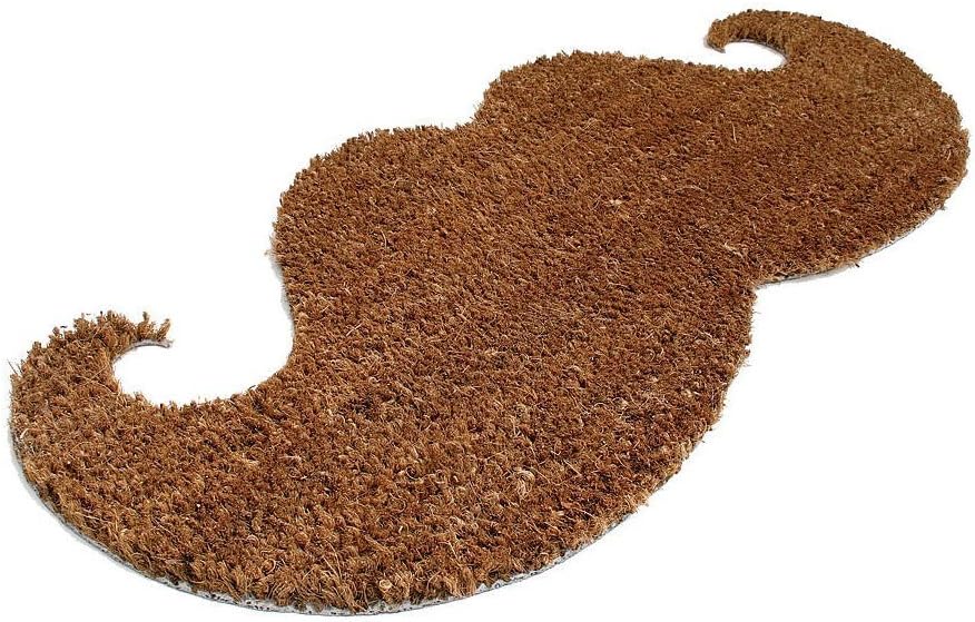 THABTO Brown Moustache Shaped Durable Door Mat Indoor/Outdoor New