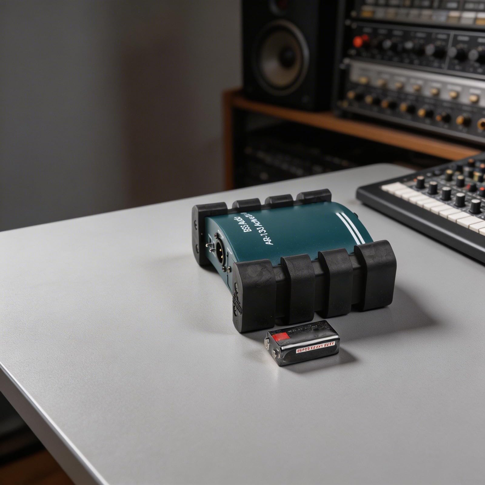 Professional Active DI Box: convertitore di impedenza in lega di alluminio per palcoscenico e studio, unità di interfaccia audio diretta blu per strumenti e microfoni