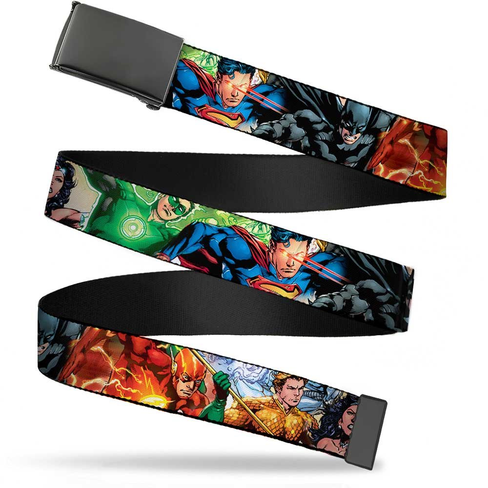 Buckle Down Boys Web Belt Justice League 1.5"