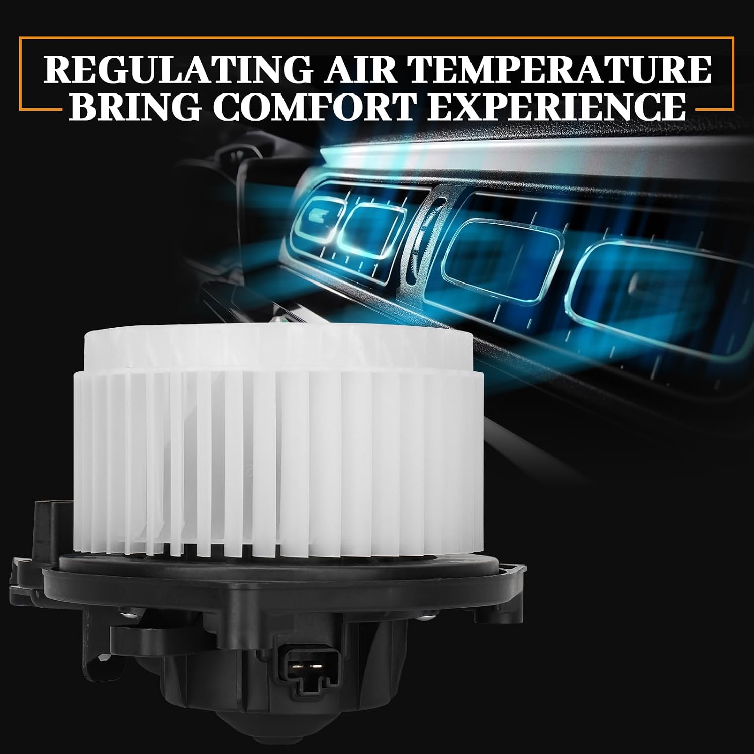 BRTEC Front HVAC Blower Motor with Fan Cage - Fits Toyota Tacoma 2005-2015 - Replaces OEM Part Numbers 700188, 8710304040, 87103-04043