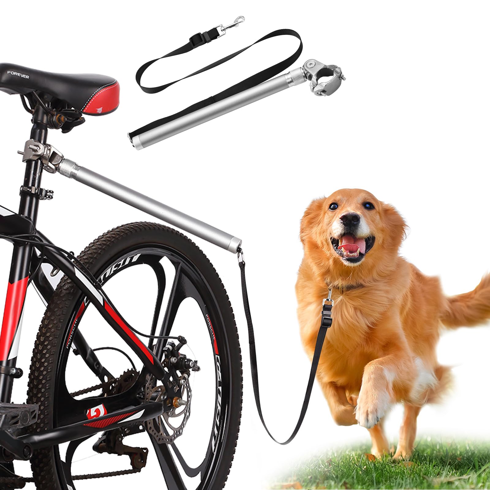 Guinzaglio Per Bici Mani Libere Per Cani - Sistema Ammortizzato 180° | Per Ciclismo E Corsa Con Il Cane | Controllo Sicurezza - Foto 10