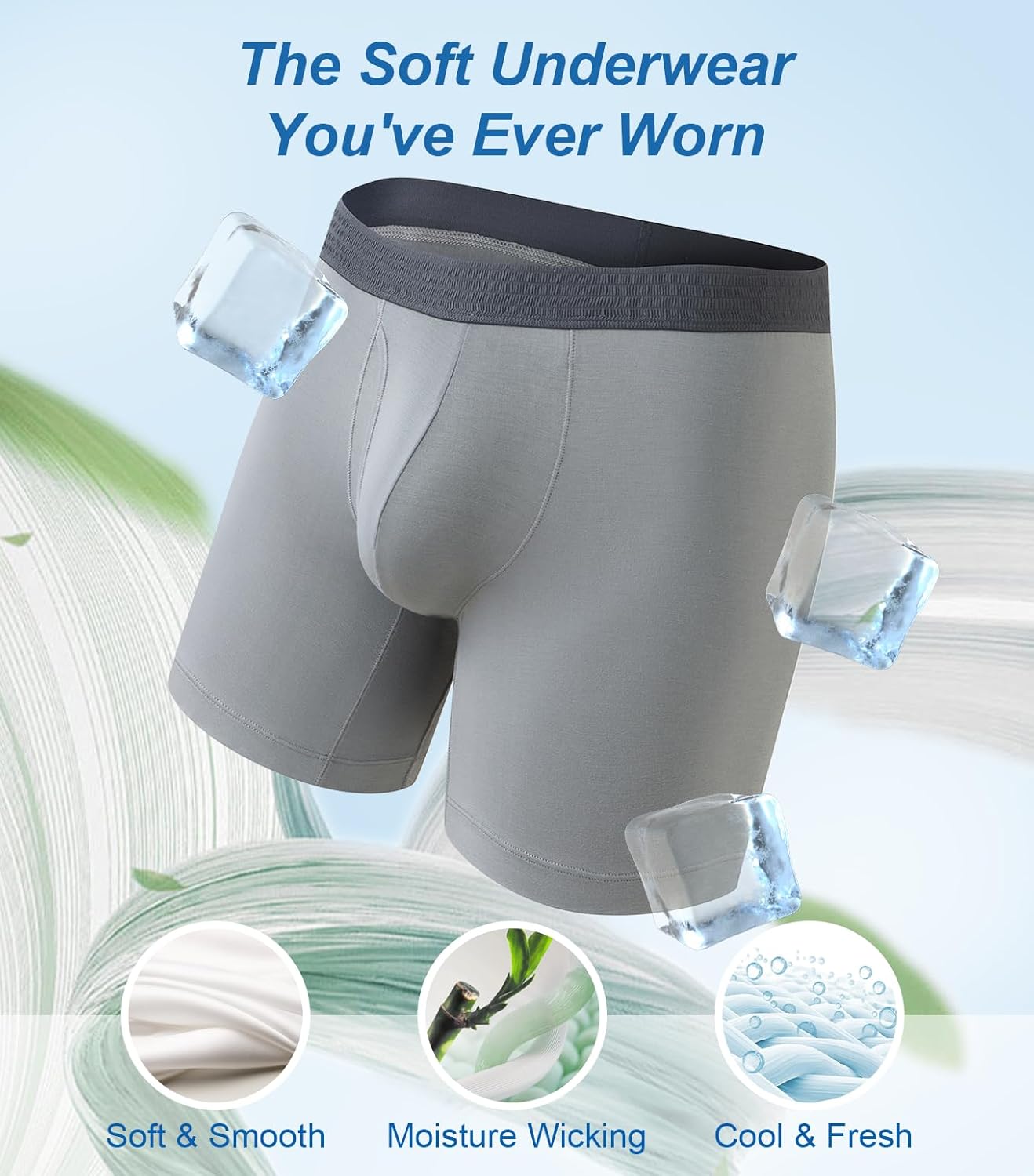 COLORFULLEAF Men's Underwear Soft Comfort Breathable Moisture Wicking Boxer Briefs for Men Packs 3D Pouch Open Fly - Image 5