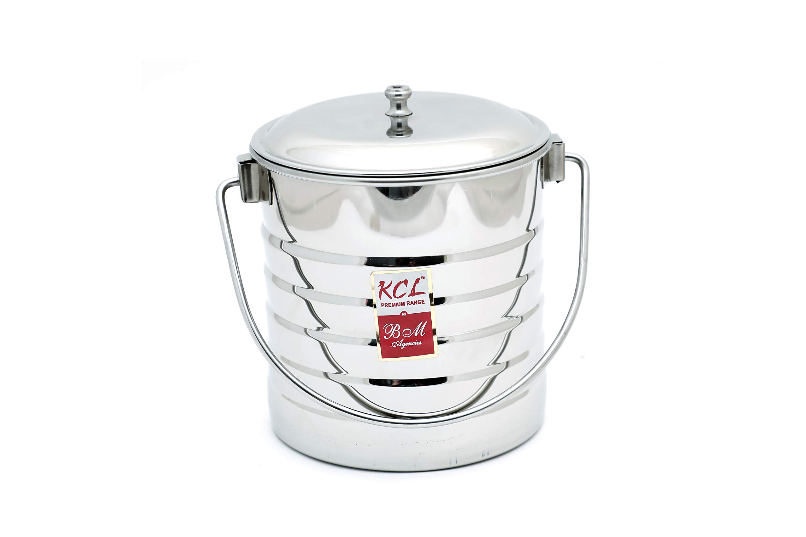 KCL Stainless Steel Multipurpose Took Ringer Milk Pot/Oil Container - Capacity - 2 Liter - 1 Unit