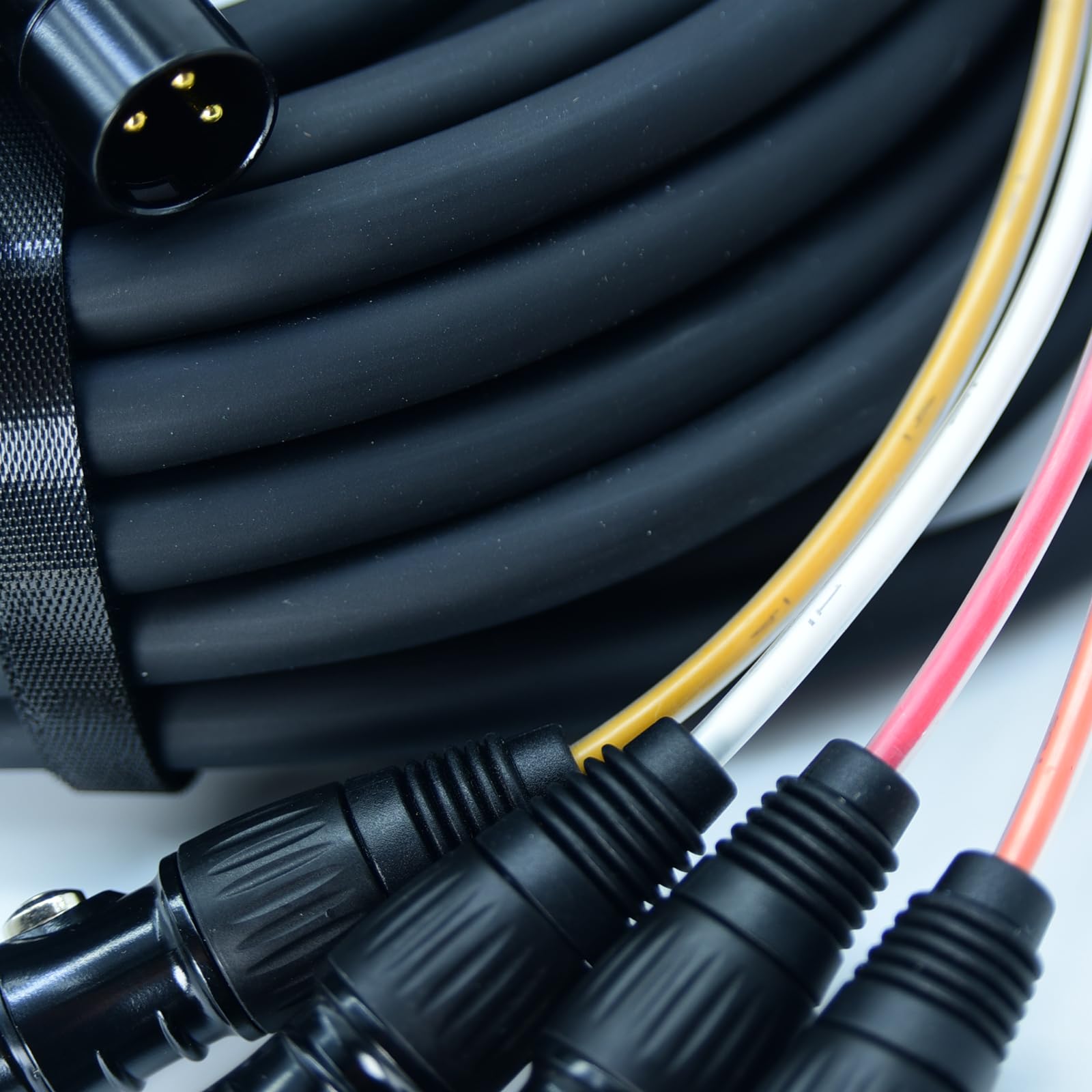 Arklove 4,5 m langes Snake-Kabel Audio symmetrisches Patchkabel XLR auf XLR Kabel 4-K Stecker Digital Splitter Mikrofone Bühnen- und Studioaufnahmegeräte professionelles Kabel