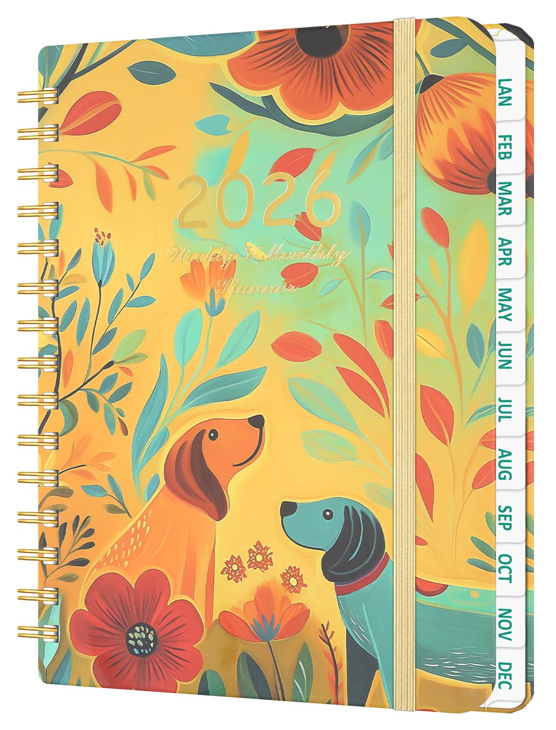 2026 Diary A5 Week to View Dated Planner, Jan-Dec 2026 Hardcover Daily To-Do List Notebook with Monthly Tabs, UK Holiday, 52 weeks Planning for Daily life, Work, Students(14.5 × 21 cm)