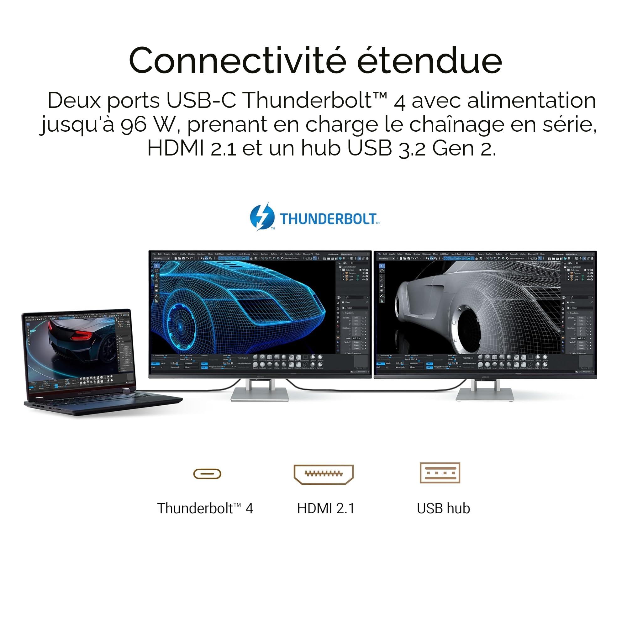 ASUS ProArt PA32UCDM 32 Pouces 4K Écran Professionnel DCI-P3 OLED QD-OLED