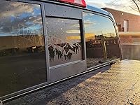 Vista 2 de Xinghe Calcomanía para Ford F150 2015-2022, F250 F350 2017-2023 Mountain Forest American Flag para ventana central trasera de camión, calcomanía