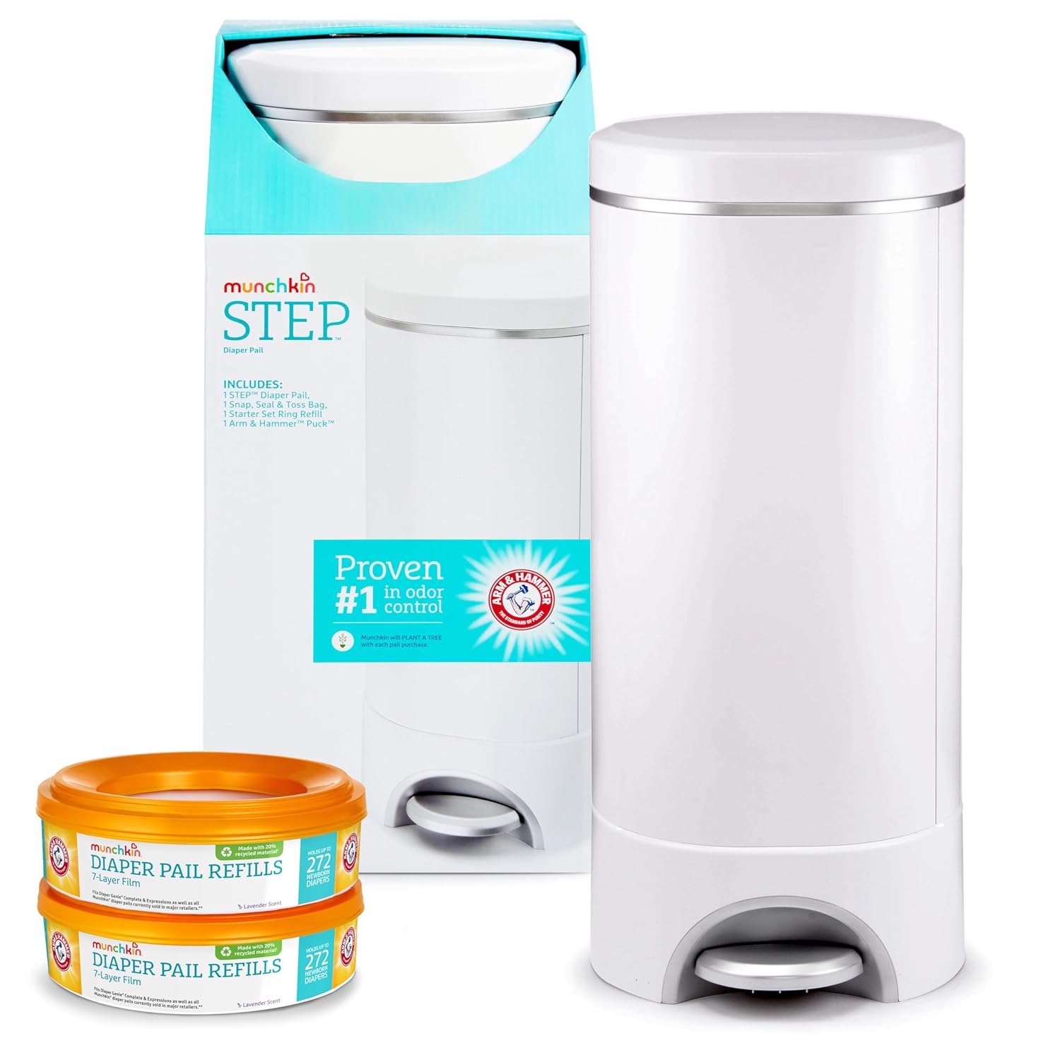 Munchkin® Step Diaper Pail Bundle Includes Diaper Pail