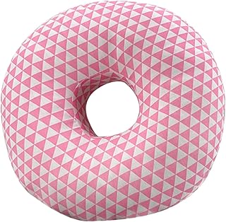 Almohada perforadora de oreja para dormir de lado con agujero para la oreja, almohada de dona para la oreja, almohada protectora para aliviar la presión del oído, color rosa