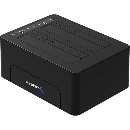 SABRENT USB-C Docking Station for 2.5 and 3.5 Hard Drives, M.2 NVMe and SATA, SSD HDD and M2, Dock 2242, 2260 and 2280 with Offline Cloning Power Supply, USB C