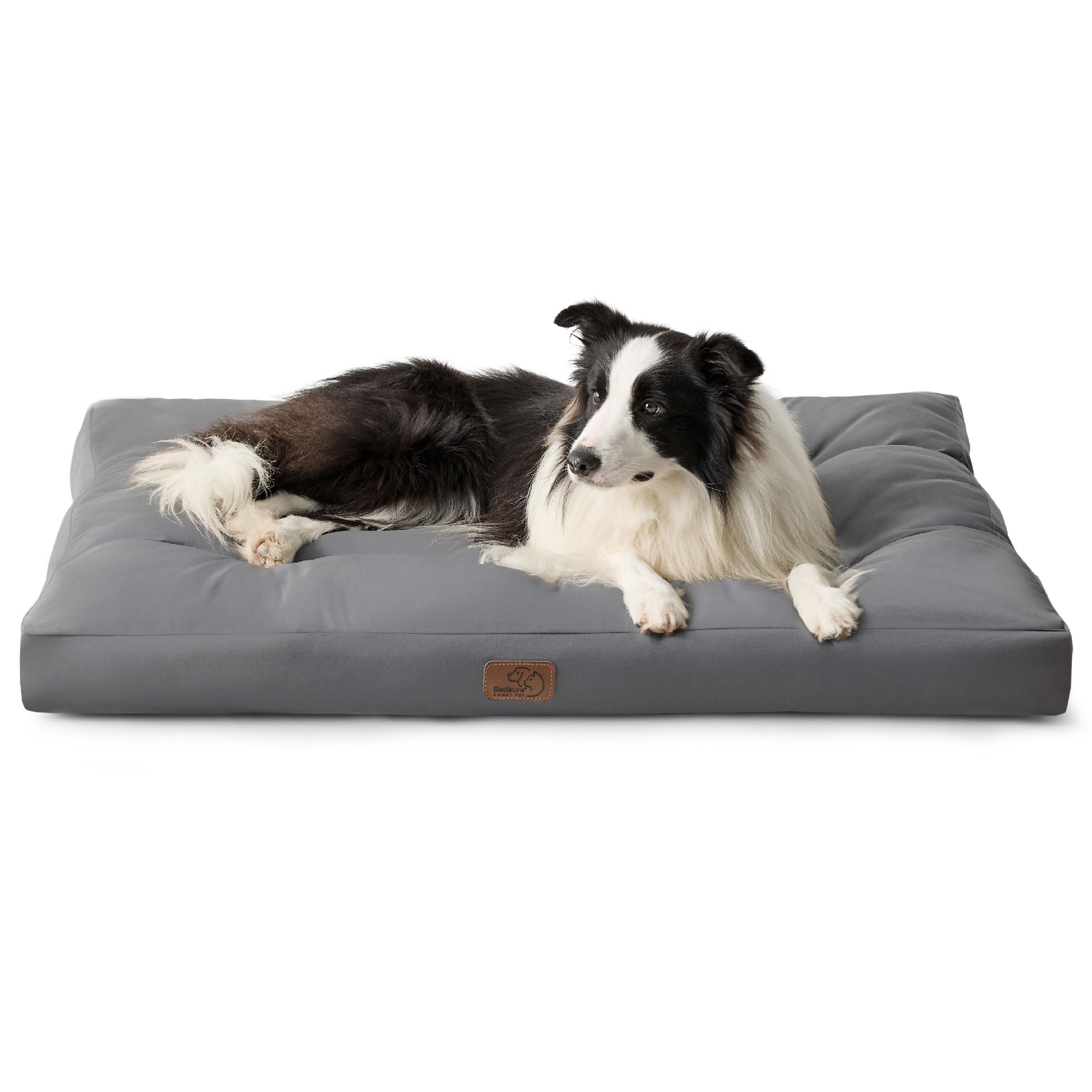 BEDSURE Hundekissen Grosse Hunde waschbar - 111x89cm Hundebett XL für große, mittelgroße Hunde Outdoor gepolstert Hundematte grau in 9cm Höhe, groß XL hundematratze für Haustiere