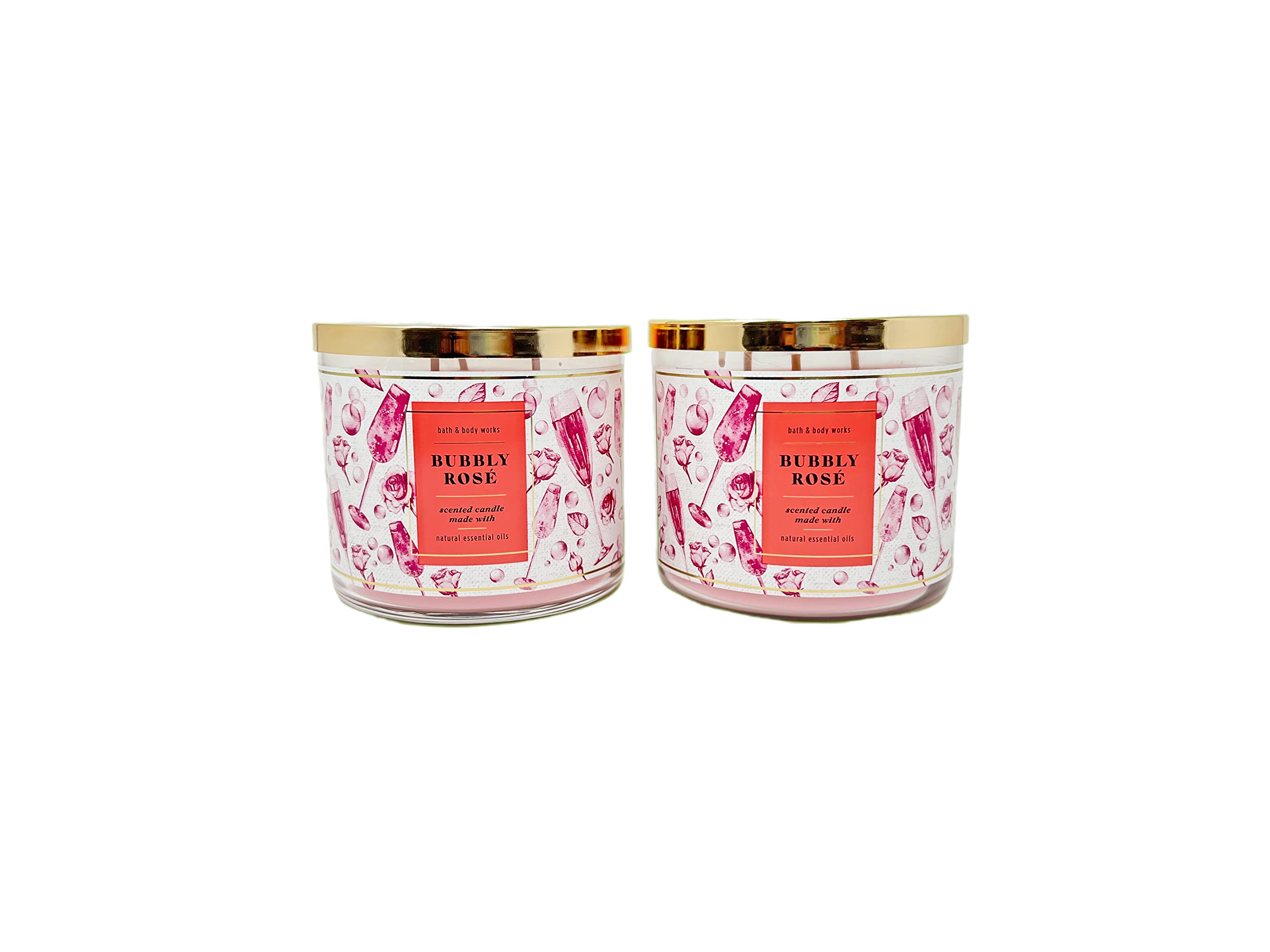 Amazon.co.jp: Bath & Body Works バブリーローズ 3芯 キャンドル 2個