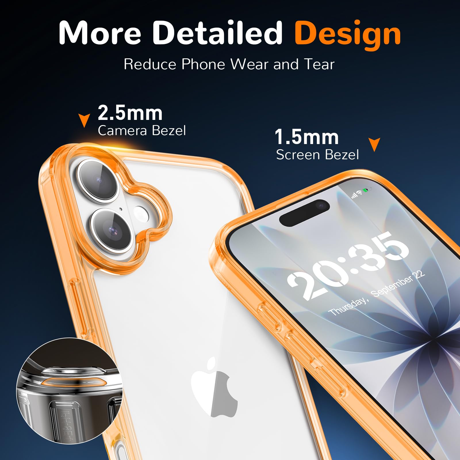 Clear Case for iPhone 15, Ultra Thin, Shockproof TPU Cover, Anti-Yellowing, Crystal Clear, Phone Case for Apple iPhone 15 - Clear — view 467