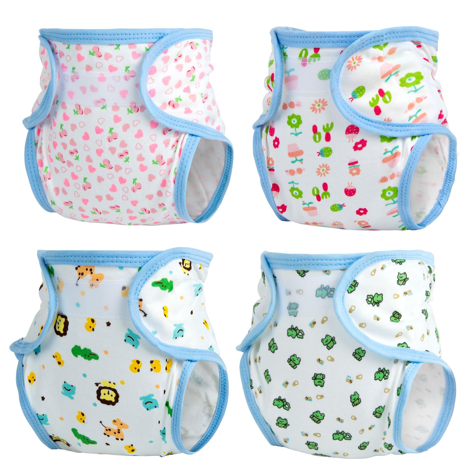 Medylove 4PCS Reborn Baby Dolls Diapers for 17-22 Inch Reborn Baby Doll Clothes Adjustable Baby Doll Diapers Reusable