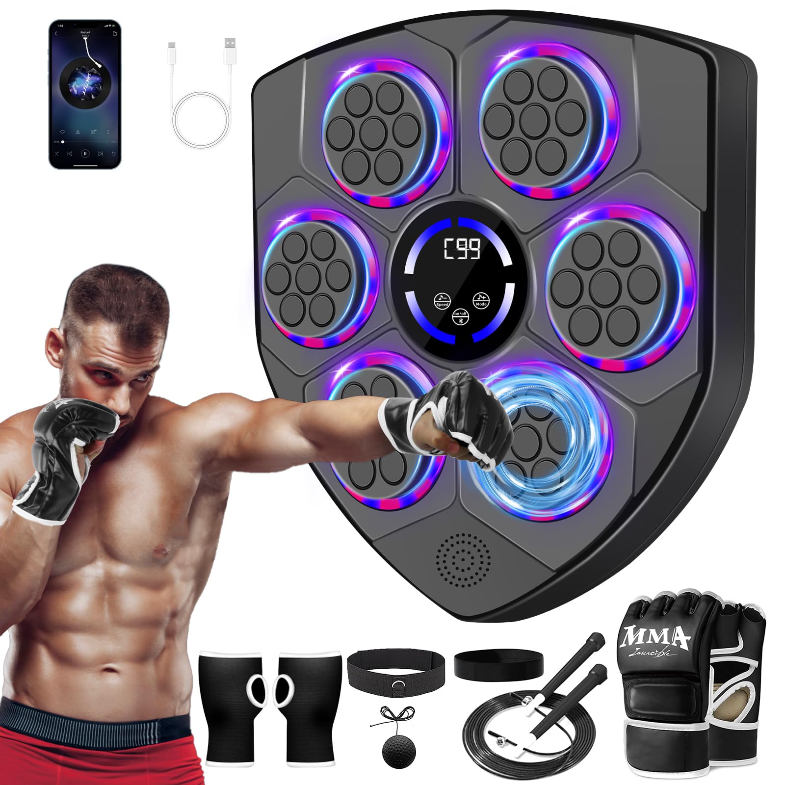 JUOIFIP Music Boxing Machine Für Kinder Und Erwachsene