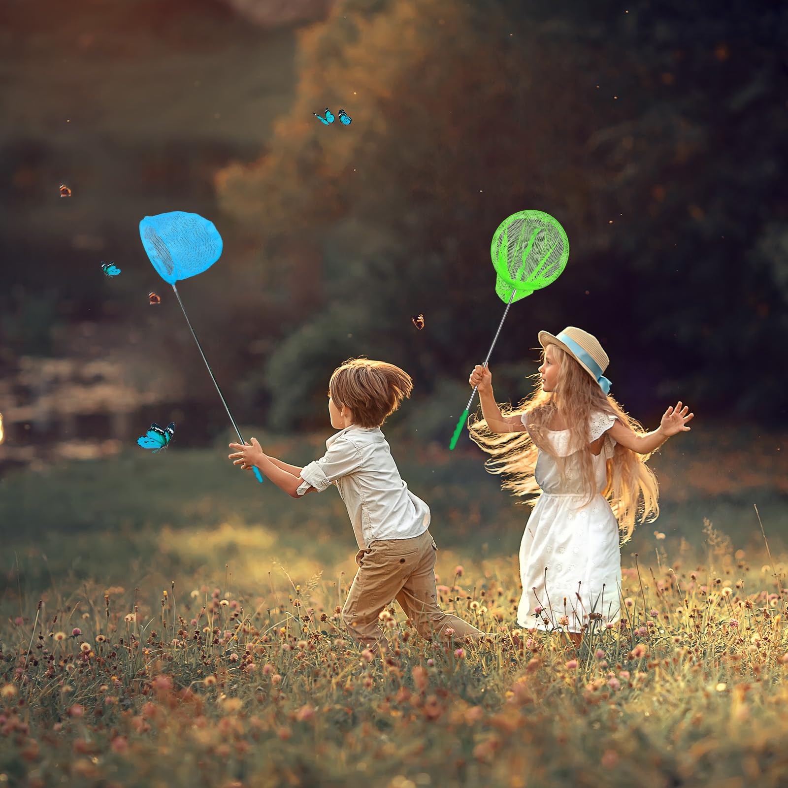 Telescopic Butterfly Net Aluminum Alloy Butterfly Net Telescopic Insect Net Children Catching Butterfly Spring Outdoor Activity