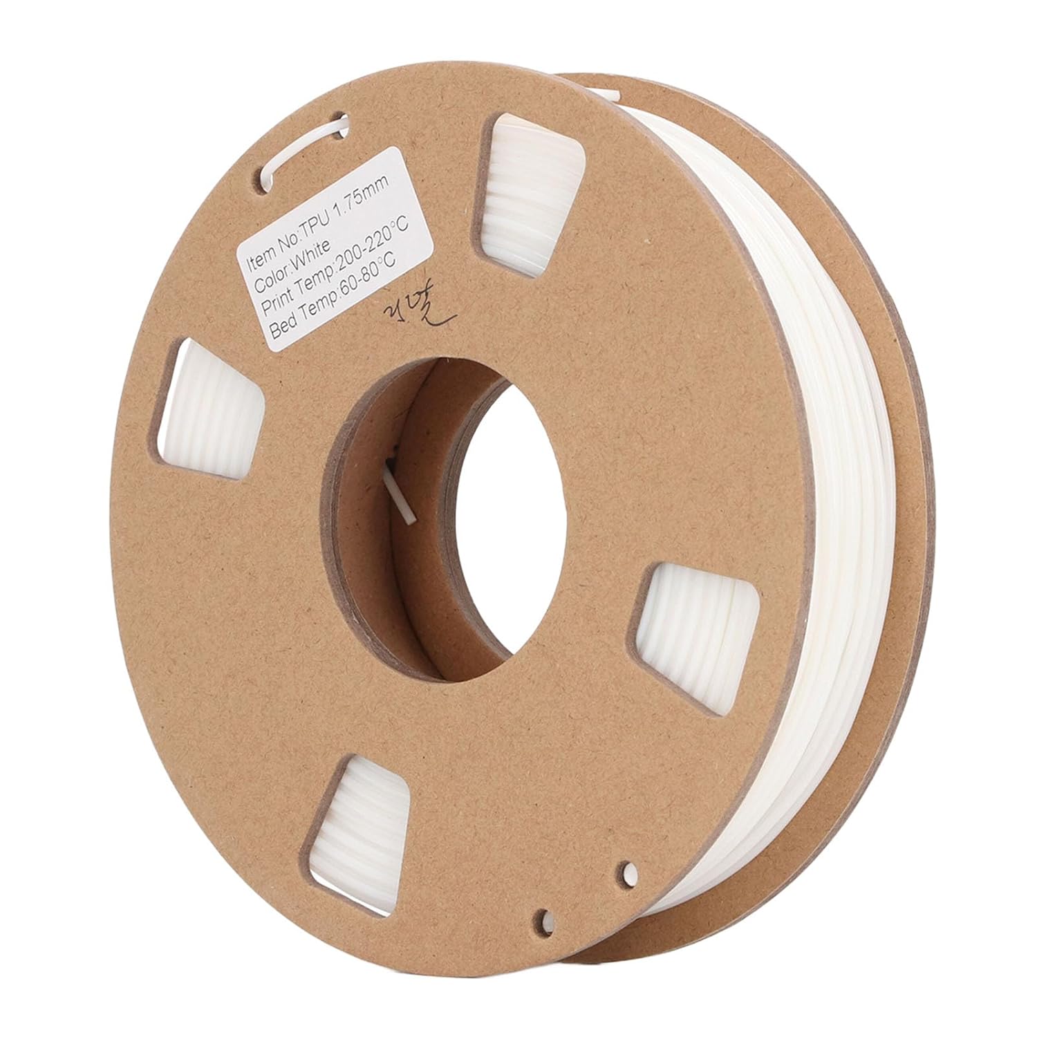3D Printer Filament 1.75mm High Accuracy 3D Printer Consumable 95A White Flexible TPU Filament Bundle Widely Used