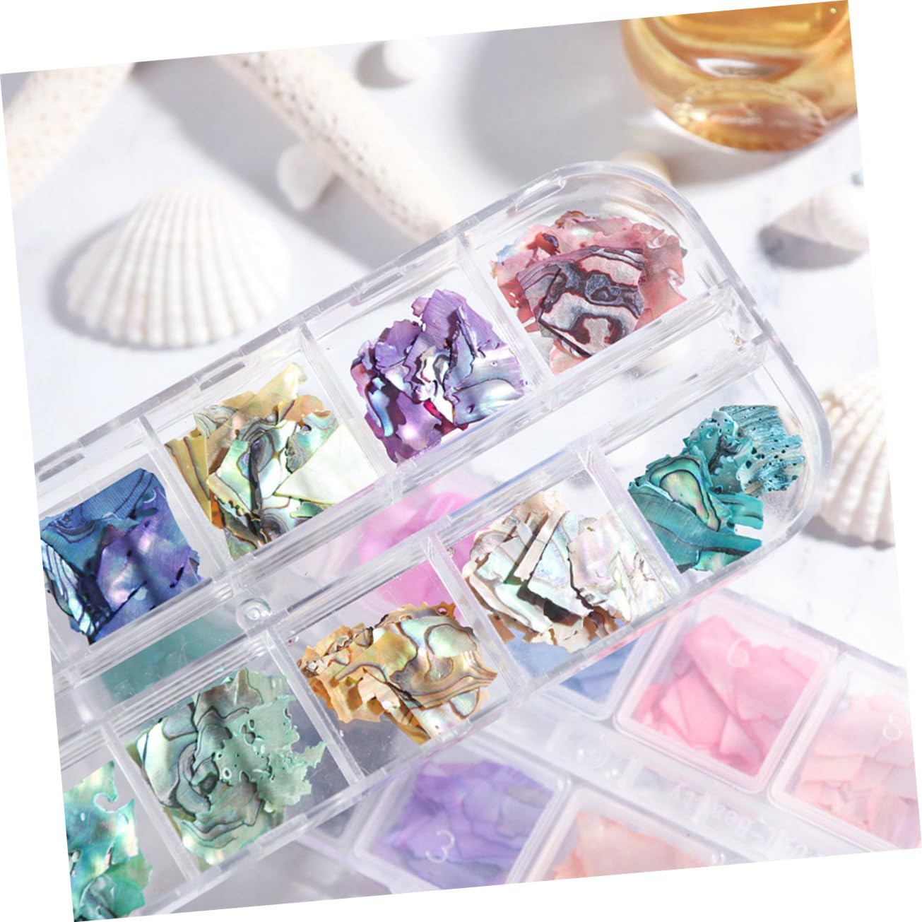 Healeved 6 Cajas manicura pegatinas etiqueta engomada del arte del clavo decoración de uñas irregulares uñas postizas fake nails encanto de manicura accesorios de manicura joya