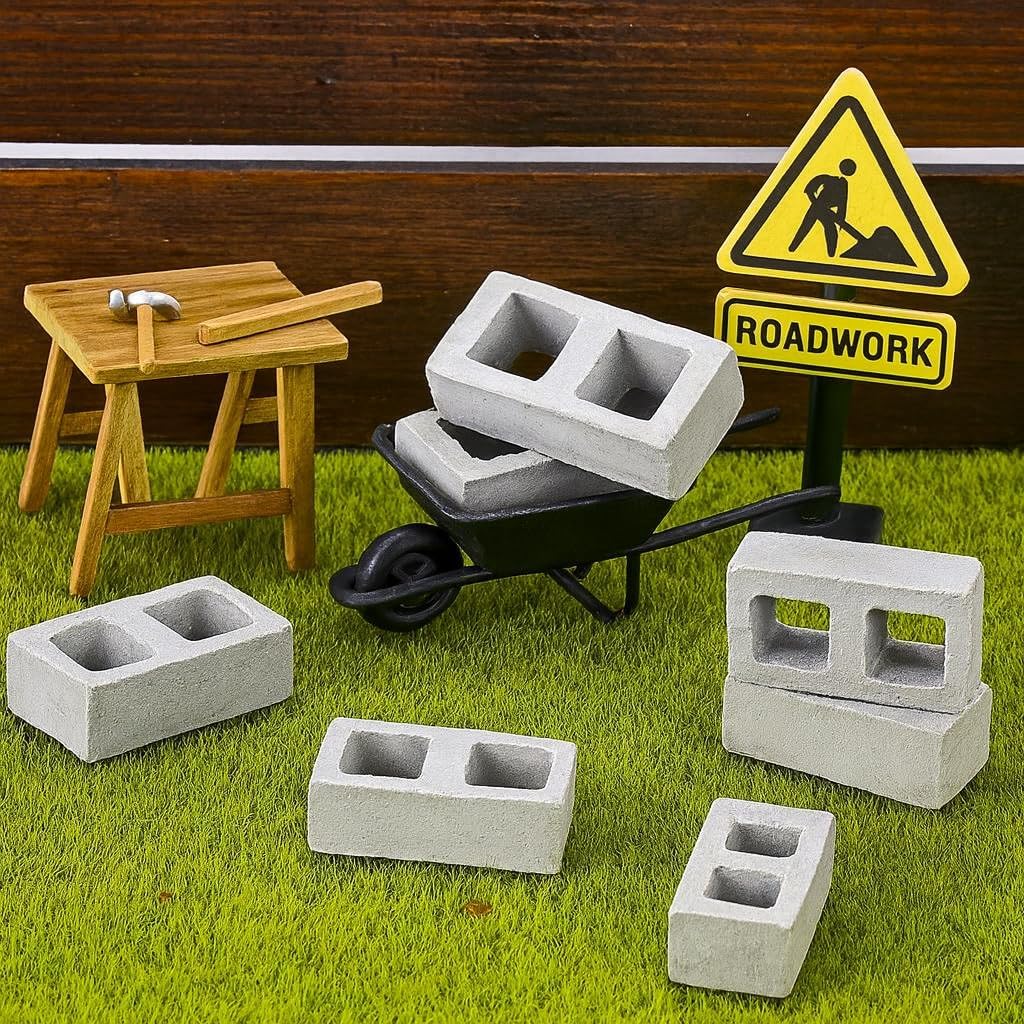 Real Mini Red Bricks, 1/12 Scale,50/100 Pcs