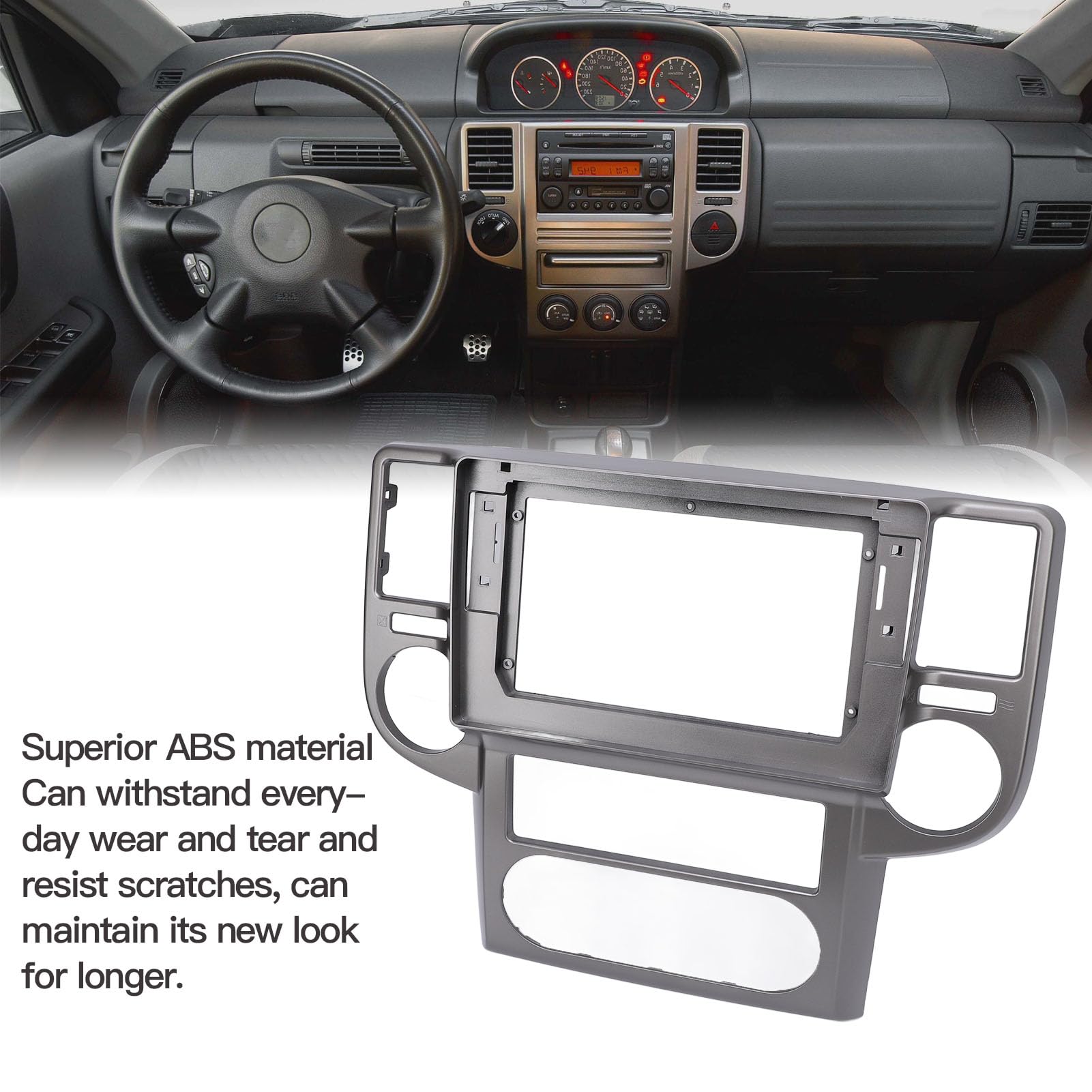 TKSE 10.1 Pollici Radio Stereo Fascia Pannello con Cornice Doppio DIN Navigazione Dash Lunetta per X-Trail T30 2003-2007 (Senza Cavo di Alimentazione TKSE 10.1 Pollici Radio Stereo Fascia Pannello con Cornice Doppio DIN Navigazione Dash Lunetta per X-Trail T30 2003-2007 (Senza Cavo di Alimentazione