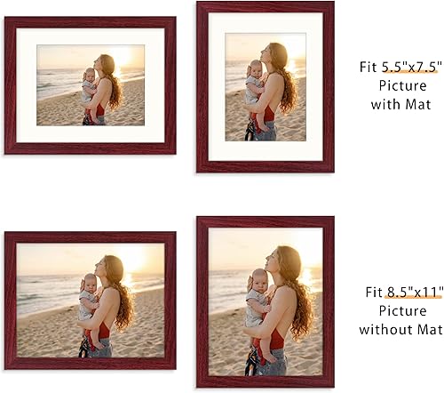 Miniatura 149 de Picrit - Juego de 12 portarretratos de 5 x 7 pulgadas para colgar en la pared o exhibir sobre una mesa, para fotos de 4 x 6 con paspartú o 5 x 7