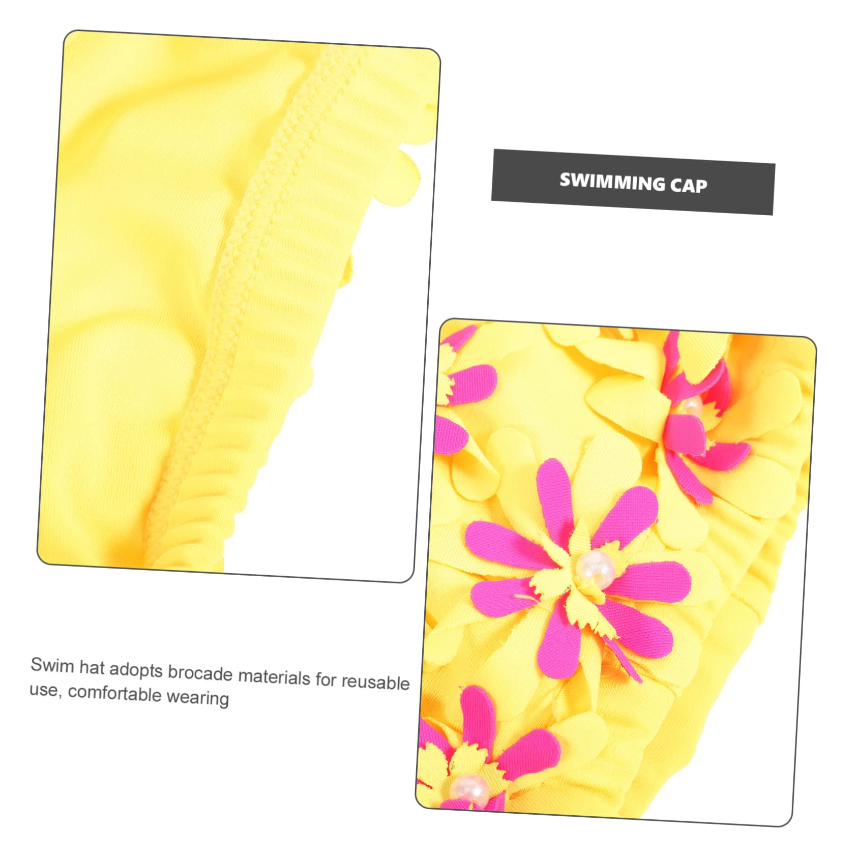 BESPORTBLE Gorro De Baño Adulto De Las Mujeres Baños Gorro De Baño para Gorro De Baño De Pelo Piscina Divertidos Gorros De Baño Gorro De Baño Mujer Gorro De Ducha Women Brocado