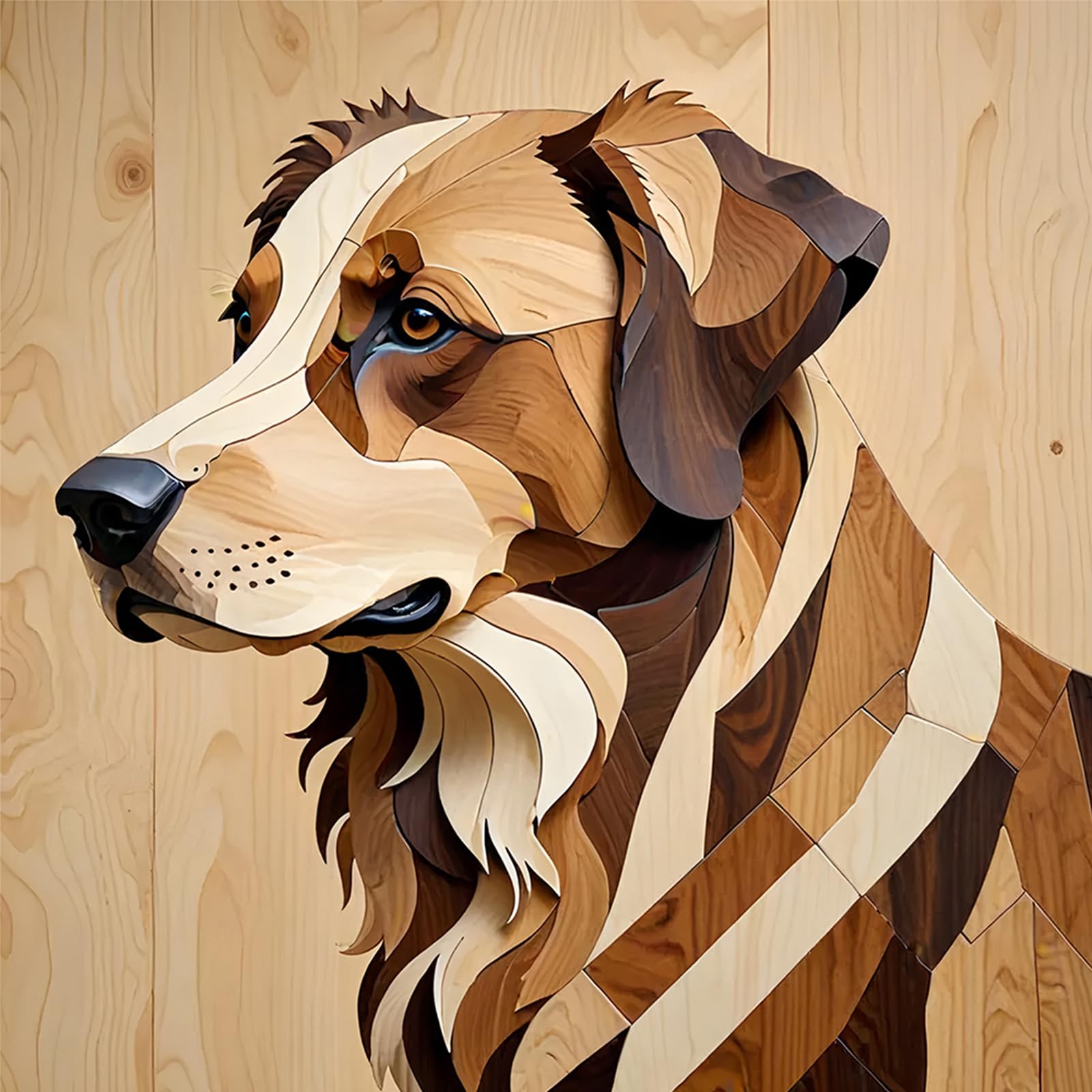 Poetrydraw Dog Full Diy 5D Round Drill Diamond Art Paintings Picture Arts Craft 15.75 X15.75 In Diamond Crystal Rhinestones Painting Kits For Adults/Beginners Gift Idea Home Wall Decor (Dog)