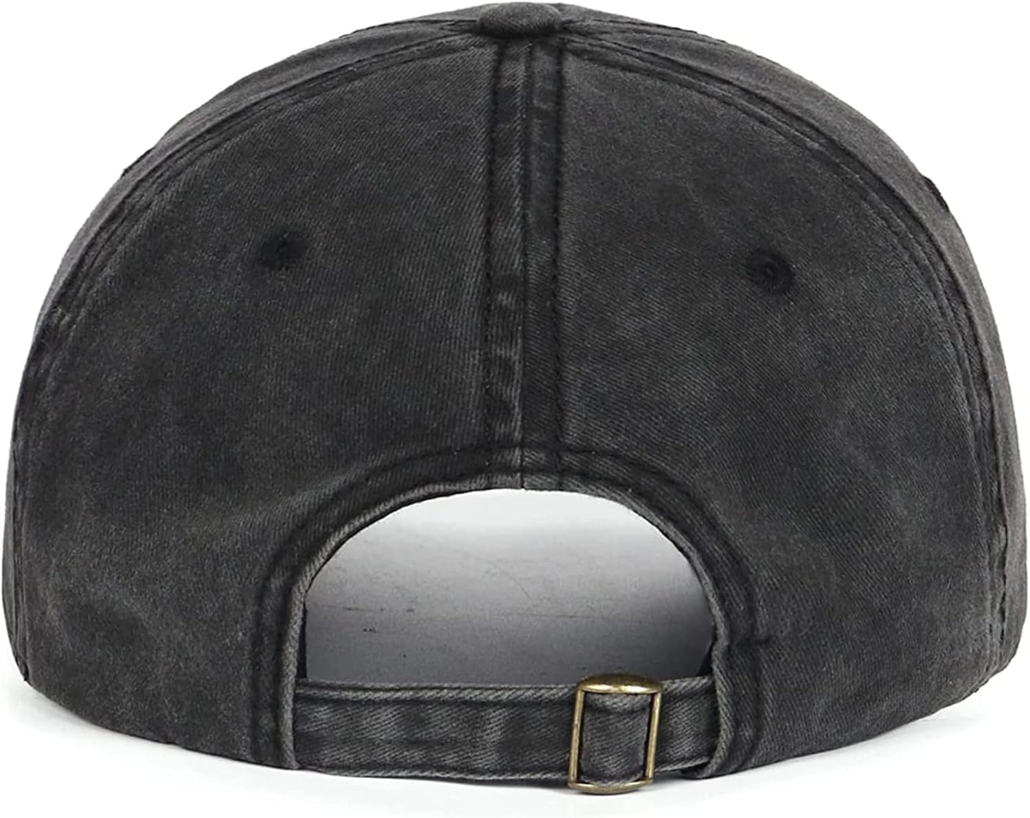 River Hair Don't Care Baseball Caps for Women Washed Cotton Plain Trucker Hat Black - Image 6