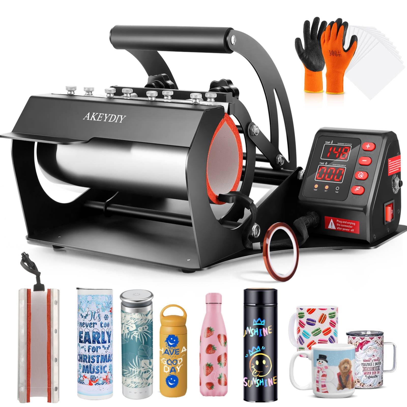 Snapklik.com : AKEYDIY 30oz Tumbler Heat Press Machine, Mug Press Heat ...