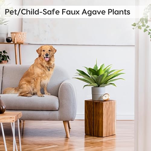 Miniatura 6 de Velener Planta de agave artificial para exteriores planta de agave artificial sin maceta para decoración del hogar, planta de agave artificial